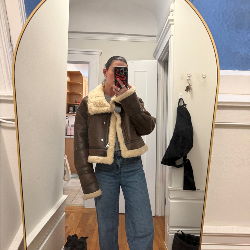 Zara Brown Shearling Women's Jacket